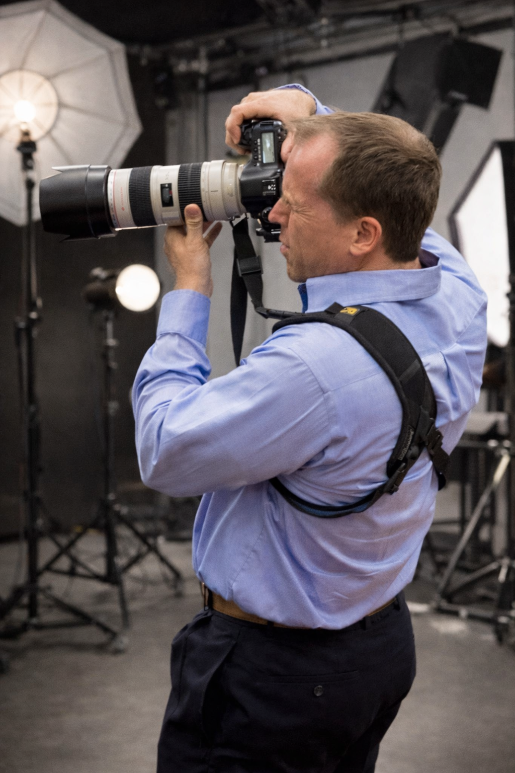 Austin professional photographer working in studio