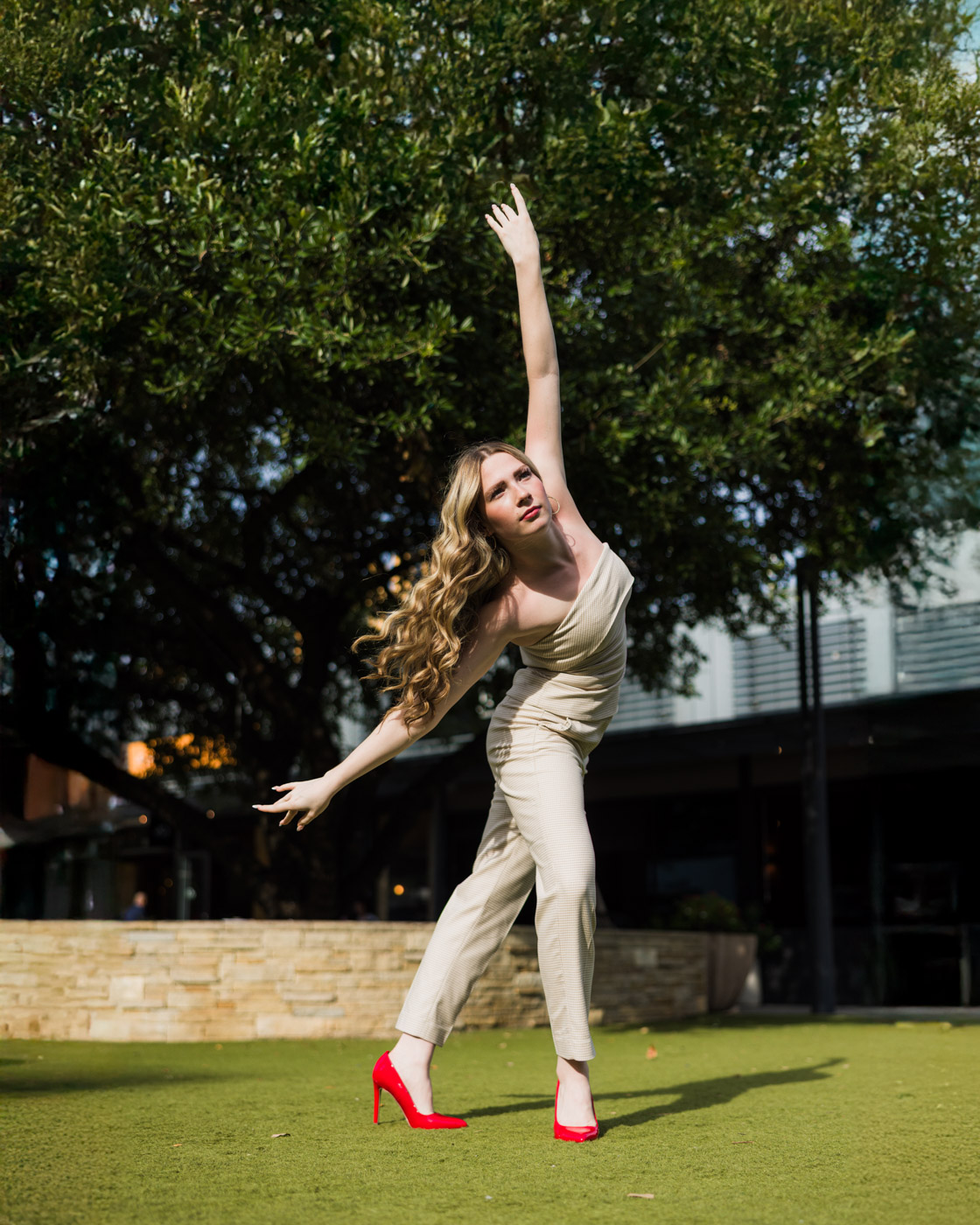 Movement portrait, dance-inspired senior session