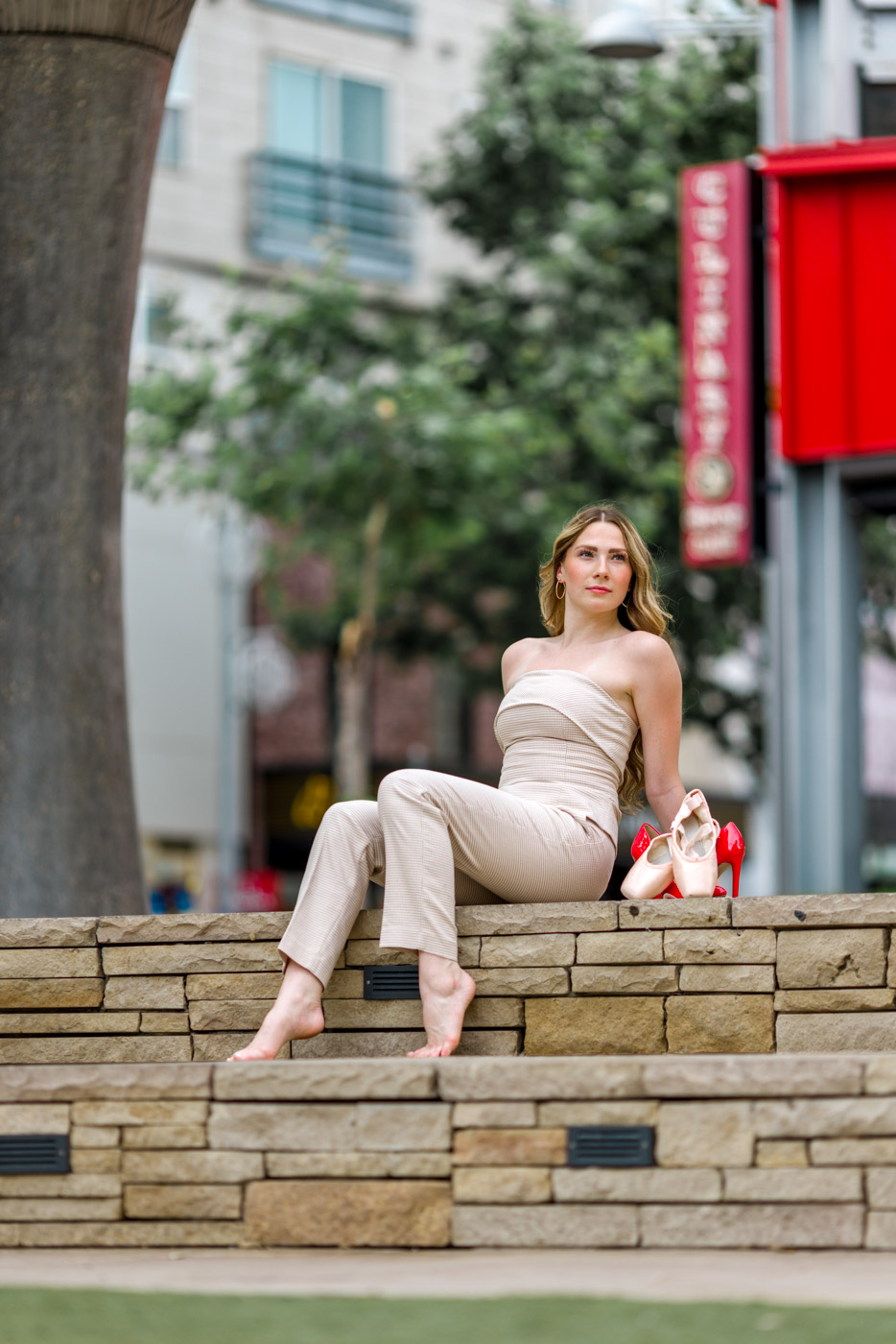 Editorial senior portrait, The Domain, Austin