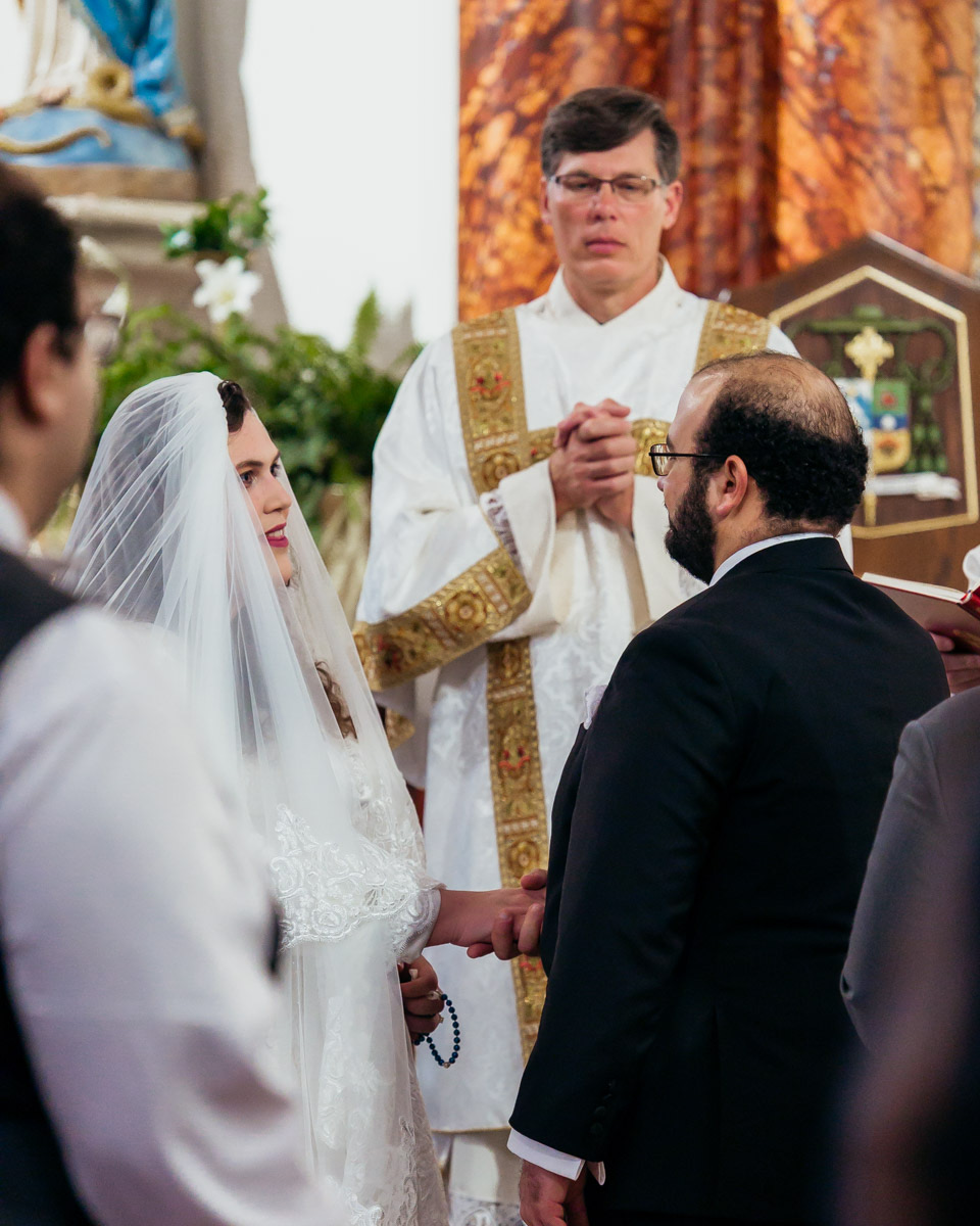 Ring exchange at St Mary Cathedral wedding