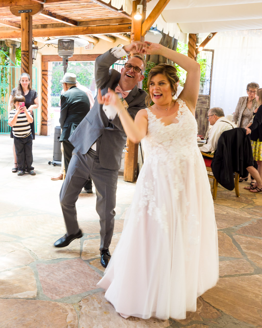 Reception toast, Santa Ana wedding