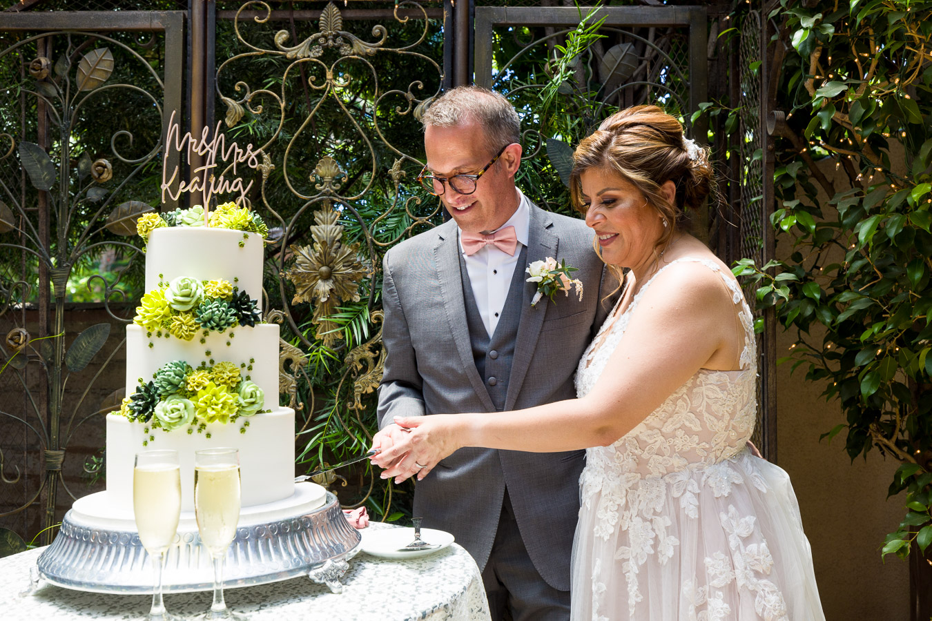 Candid celebration moment