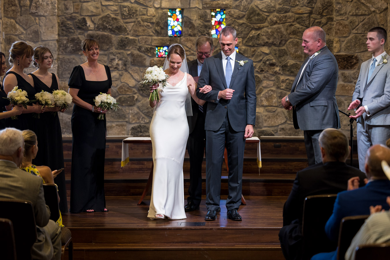 Recessional after the wedding ceremony