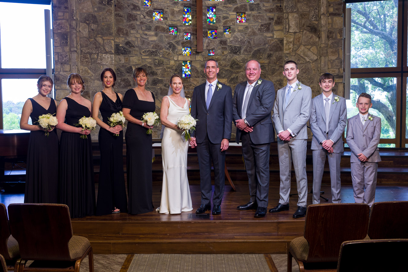 Wedding party portrait, Austin wedding