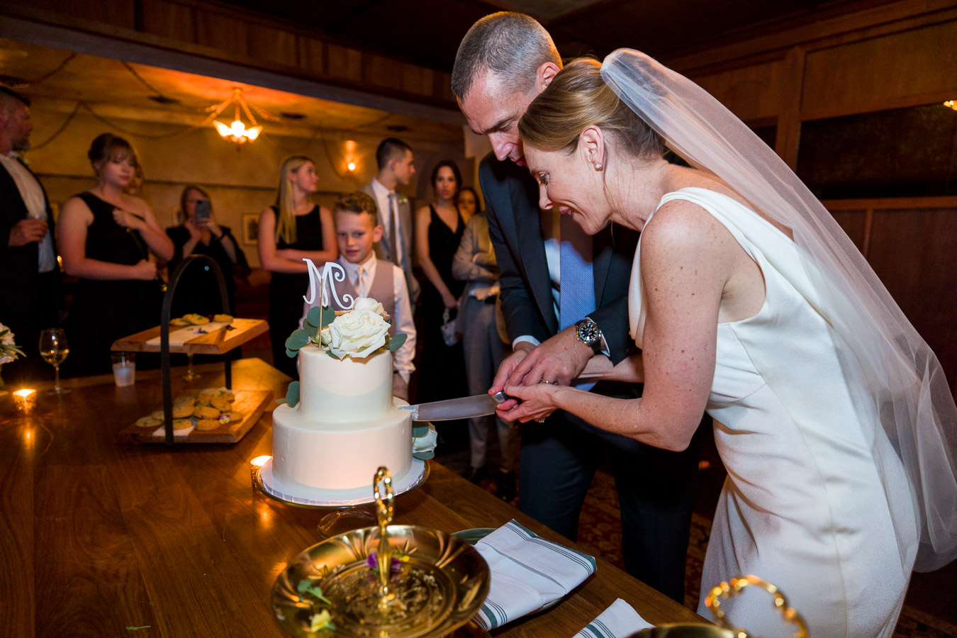 Guests celebrating at Eberly wedding reception