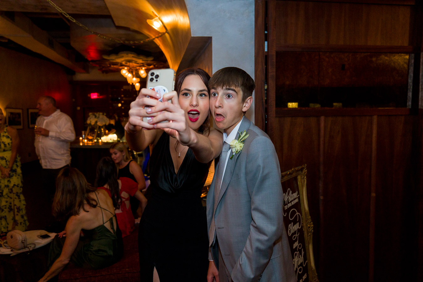 Reception candid moment at Eberly