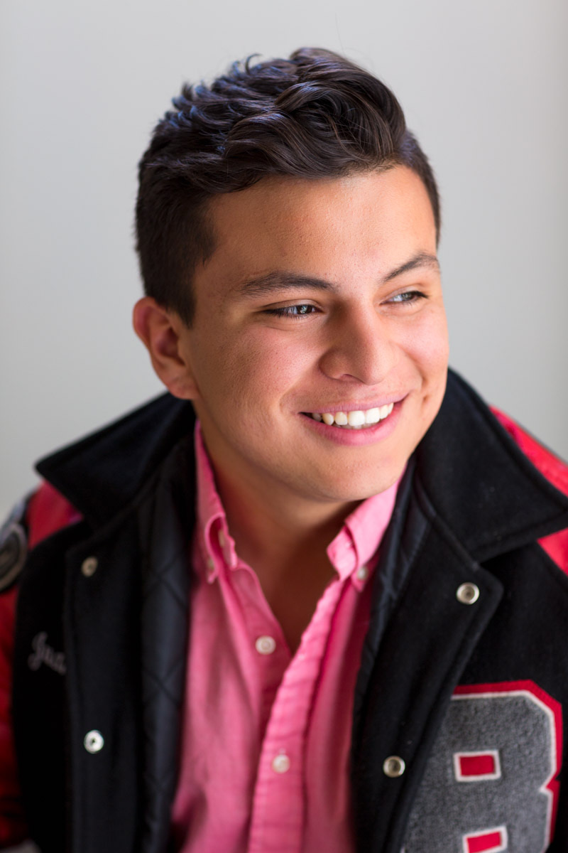 Natural, unposed senior portrait moment